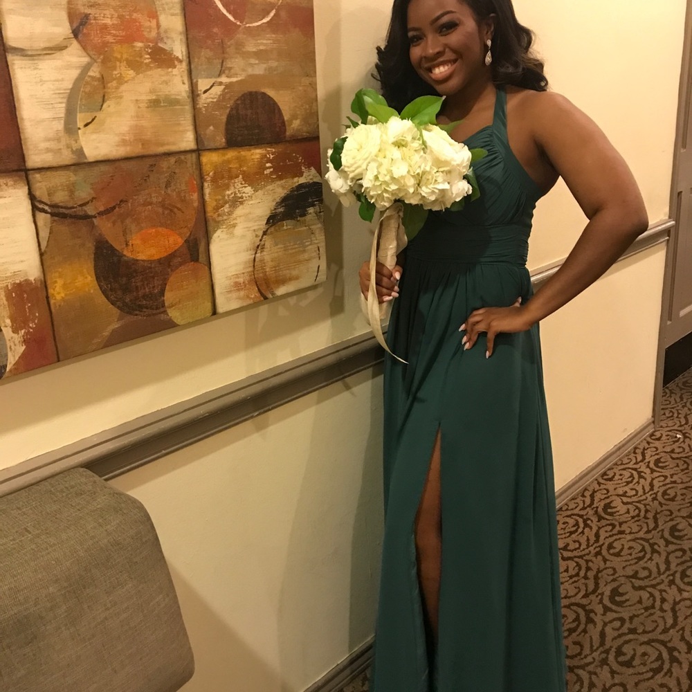 Azazie Dark Green Veronica Dress